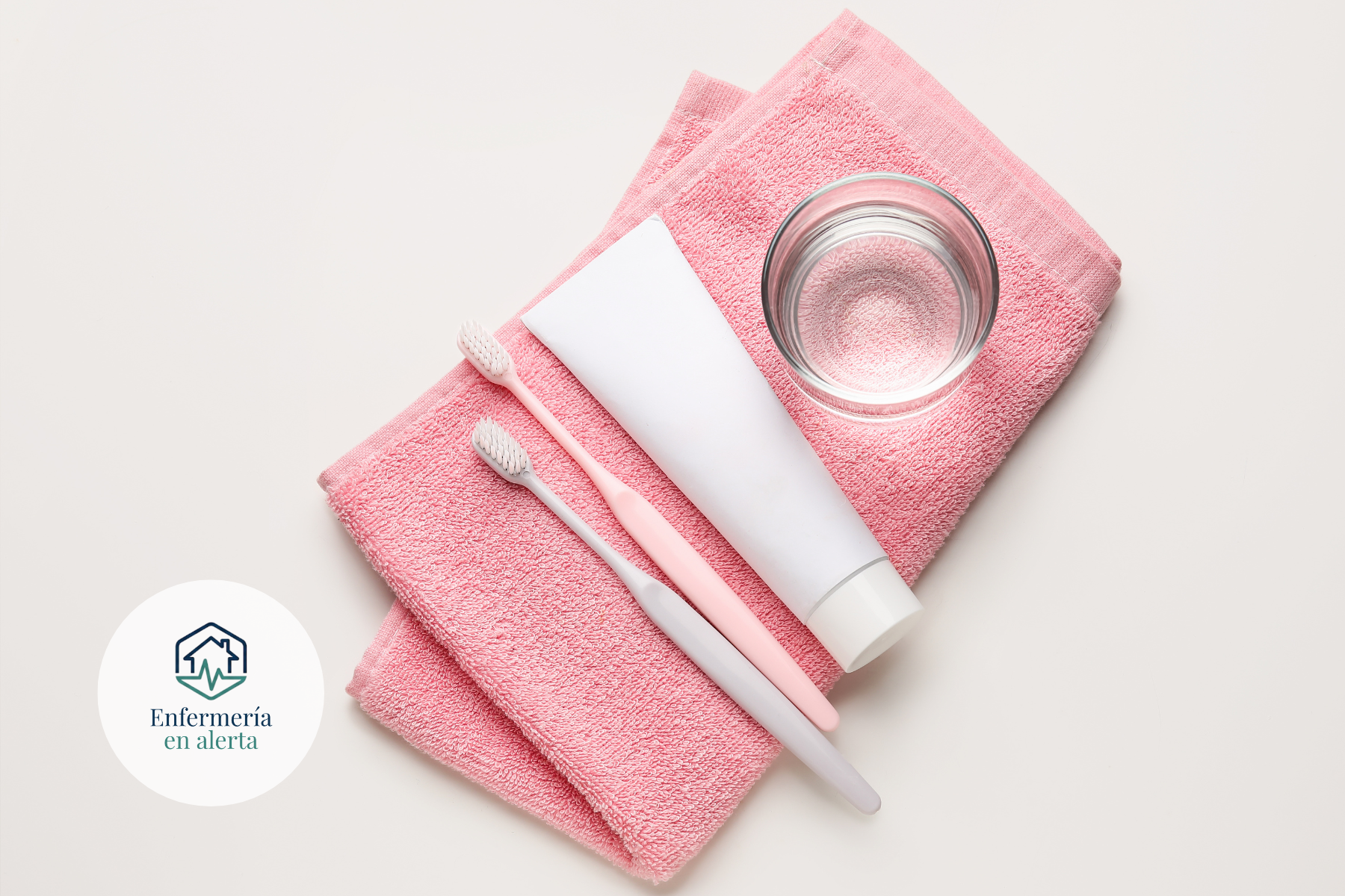Familia preparando ropa, artículos de higiene y elementos básicos para la rutina matutina de un paciente en casa